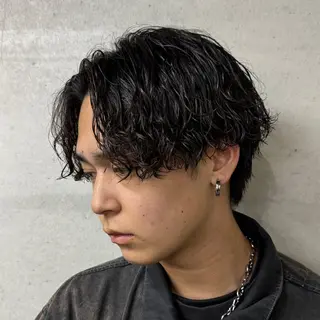 ショート カラー パーマ ヘアアレンジ メンズ 亀井隆汰/メンズ専門 パーマ特化美容師のヘアスタイル