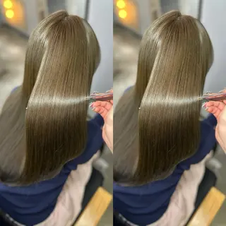 ロング カラー 髪質改善🩵縮毛矯正 代々木/木下のヘアスタイル