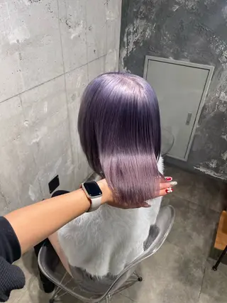 ミディアム カラー ハイトーン 横浜💞ミオのヘアスタイル