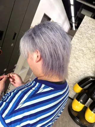 カラー メンズ RAIA💎ケア ブリーチ＆パーマ💎のヘアスタイル