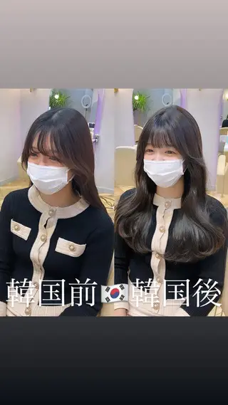 セミロング カラー 🩷韓国ヘア/ヨシン モリ🩷Maikaのヘアスタイル