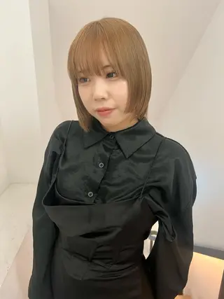 ショート カラー 顔周りカット/透明感 カラー✂️MEIのヘアスタイル