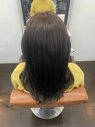 セミロング カラー ヘアアレンジ 🍒ᩚ名駅/艶髪 縮毛矯正/あゆ🍒ᩚのヘアスタイル