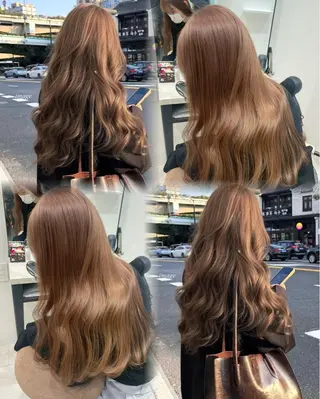 ロング カラー 韓国風ハッシュカット 似合わせレイヤー池袋のヘアスタイル