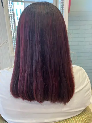 ミディアム カラー 永倉 はるかのヘアスタイル