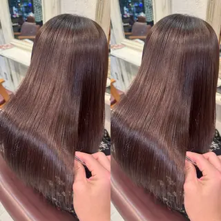 ミディアム 髪質改善/縮毛矯正/ レイヤーカット/ガブのヘアスタイル