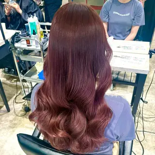 ロング カラー うる艶カラー /縮毛矯正✨レオンのヘアスタイル
