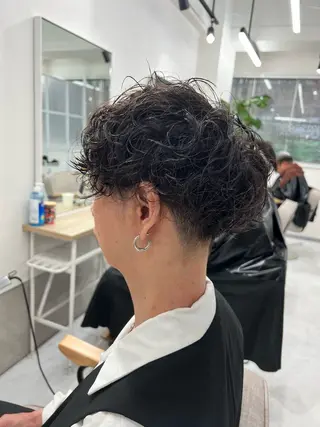 ショート カラー パーマ メンズ 新宿メンズヘア No.1店長松澤のヘアスタイル
