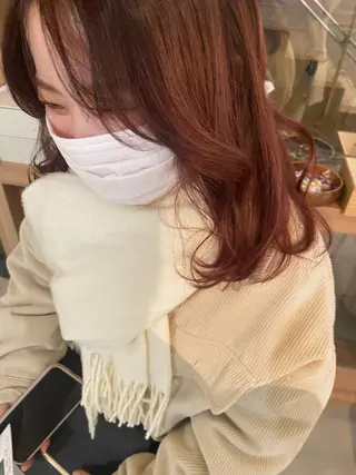 ミディアム カラー stylist 倉本恋のヘアスタイル