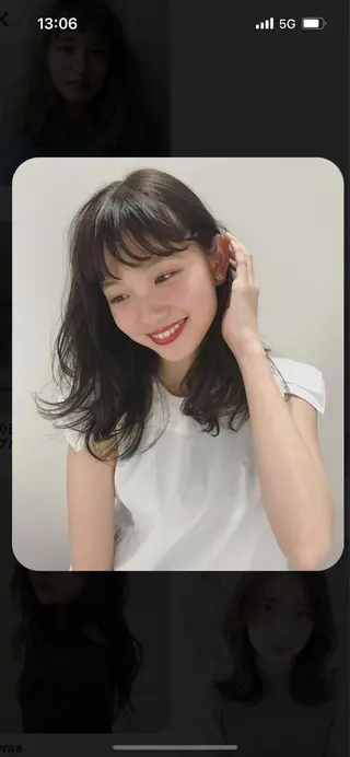 ミディアム 韓国好き🇰🇷 美容師MIKUのヘアスタイル