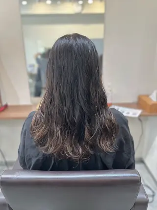 セミロング カラー パーマ 平日オススメ✨ プチプラ✨山下のヘアスタイル