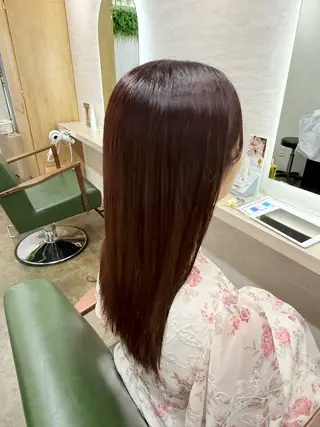 ロング カラー 縮毛矯正/ /関内/あべももこのヘアスタイル