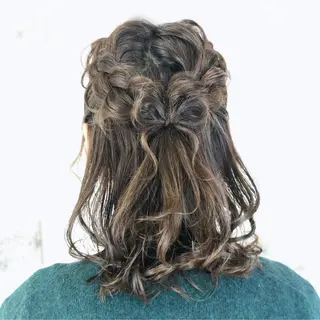 ミディアム ヘアアレンジ これた🧸ヘアメ職人 ♡髪質改善♡カラーのヘアスタイル