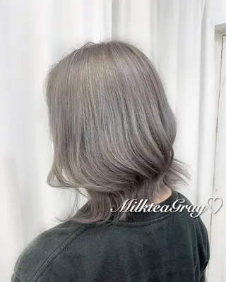 ミディアム カラー 韓国ヘア🤍髪質改善 🇰🇷AKANEのヘアスタイル