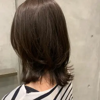 ミディアム カラー 金田 ありさのヘアスタイル