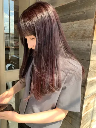 ロング カワサキ マホのヘアスタイル