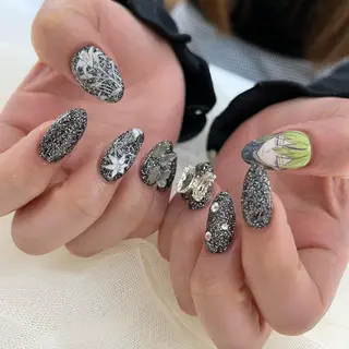 セミロング 池袋痛ネイル Nok. 渡辺のネイルデザイン