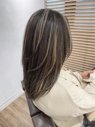 ミディアム ハイライト⭐️上野 高広のヘアスタイル