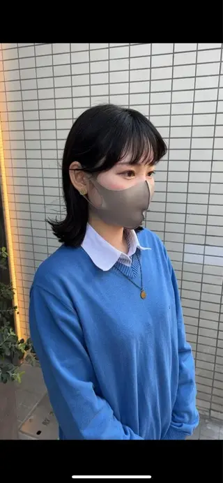 ミディアム カラー 清田 健太朗のヘアスタイル