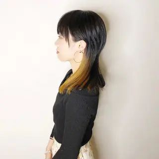 セミロング カラー カラーモデル募集中 美容室ハピスのヘアスタイル