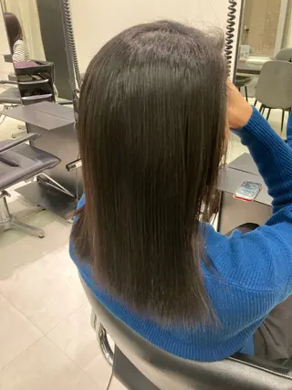 セミロング 💖ブリーチなし透明 感💖ASAHIのヘアスタイル