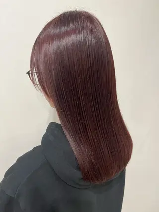 ミディアム カラー 艶髪特化 しゅんぼう 長岡髪質改善のヘアスタイル