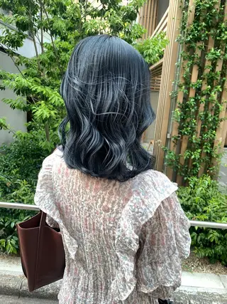 ミディアム カラー leben serikaのヘアスタイル