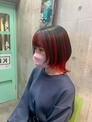 ショート カラー ハイトーン/メンズ/ ウルフ特化   小松のヘアスタイル