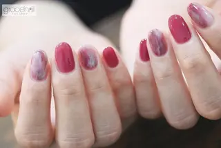 ネイル なんば堀江/育爪施術 ニュアンス✻Kaphのネイルデザイン