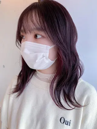 ミディアム カラー ヘアアレンジ yuka .のヘアスタイル