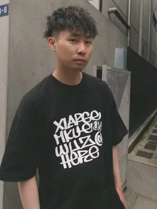 ショート パーマ メンズ 原宿↔︎浦和　美容師 折笠　亮のヘアスタイル