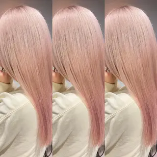 セミロング カラー ハイトーン/ ボブ 中村麟のヘアスタイル