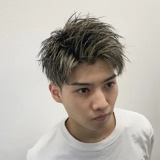 ショート カラー メンズ GLANZ 天神赤坂 メンズサロンのヘアスタイル