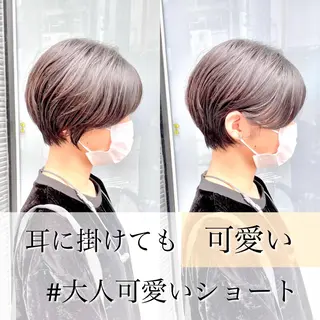 ショート カラー ショート/ボブ/ 透明感カラー/ほのかのヘアスタイル