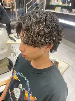 ショート パーマ メンズ 🌻メンズカット 落合諒🌻のヘアスタイル