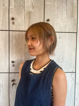 ショート カラー 顔まわり/透け感 カラー/青栁優🔆のヘアスタイル