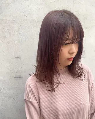 ミディアム カラー 髪質改善☆ 縮毛矯正miyuのヘアスタイル