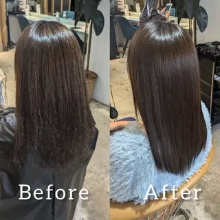 セミロング 縮毛矯正/レイヤー 💎やまもとちひろのヘアスタイル