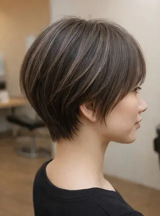 ショート 🥀赤み消し 透明感🥀ユイキのヘアスタイル