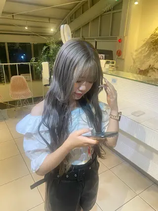 ロング カラー 透明感カラー/オリー ブカラー/畠山大のヘアスタイル