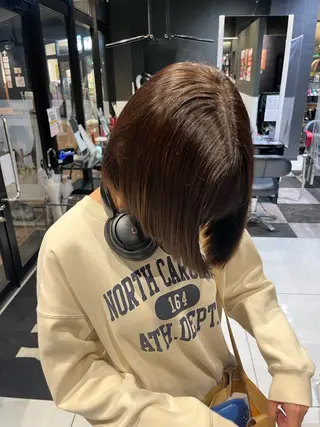 ショート ボブパーマ/レイヤー カット/KINAMIのヘアスタイル