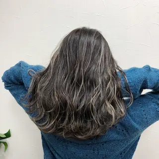 セミロング カラー ノンダメージ髪質改善 カラー💎/KURAのヘアスタイル