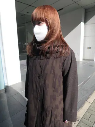 ミディアム SALOWIN名古屋栄三丁目店所属・yuma/ブリーチ なし/暖色/透明感のヘアスタイル