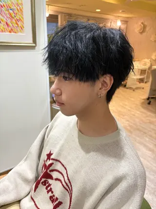 ショート カラー メンズ 顔周りだけで垢抜ける レイヤー/小池　祐のヘアスタイル
