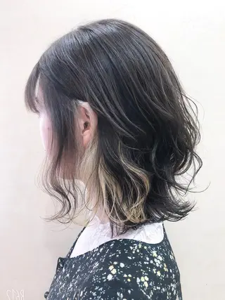 セミロング カラー 【ニュアンスカラー・ 髪質改善】スズキカナのヘアスタイル