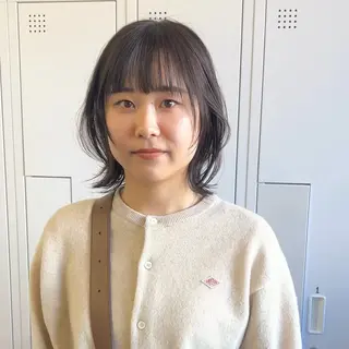 ショート カラー クロスパーマ× 透明感カラー✂︎のヘアスタイル