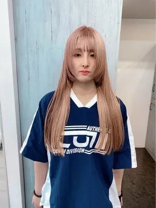 ロング カラー ✨原宿ハイトーン ブリーチ職人菊池のヘアスタイル