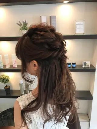 ロング カラー ヘアアレンジ 韓国ヘア×髪質改善 ⭐️谷遼平⭐️のヘアスタイル