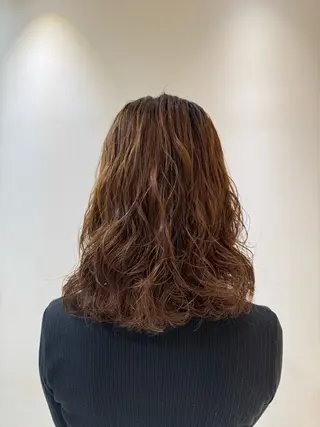 ミディアム パーマ 大庫 桜のヘアスタイル
