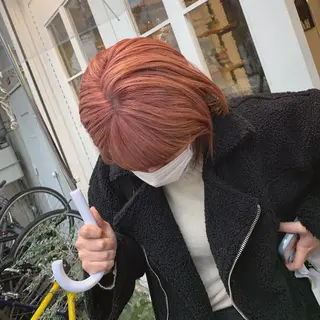 ミディアム カラー ハッシュカット カシマハヤトのヘアスタイル